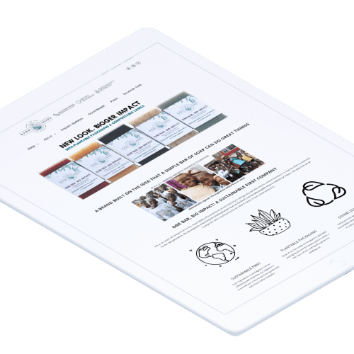 storybrand marketing mockup for bare soap website