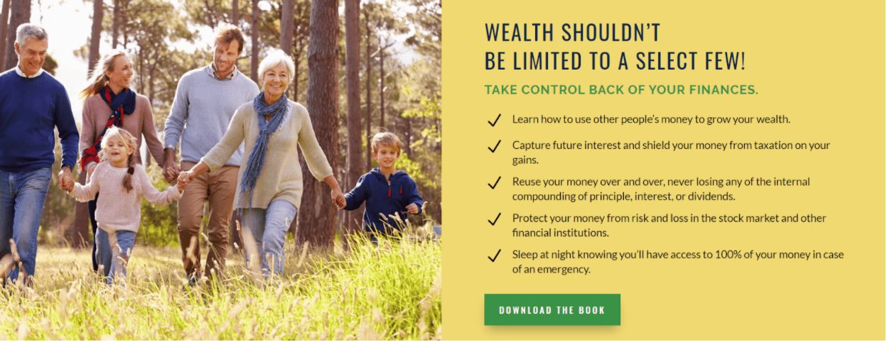 example of showing value on website with family photo and call to action