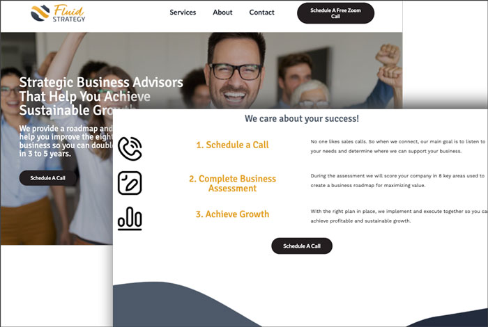 storybrand website example - fluid strat